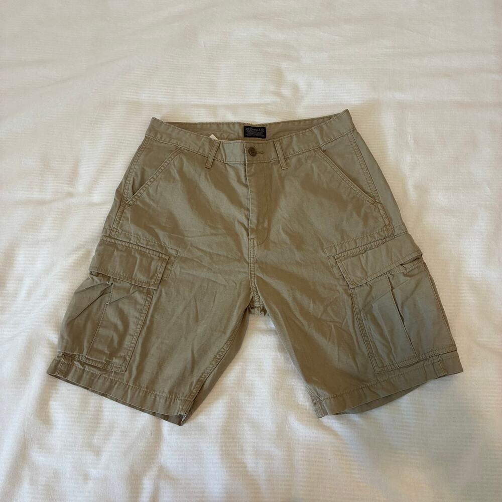 Levi's Cargo Shorts Mens 31 Khaki Utility Flap Pockets Relaxed Skater